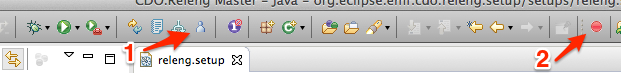 Eclipse Toolbar with Oomph buttons